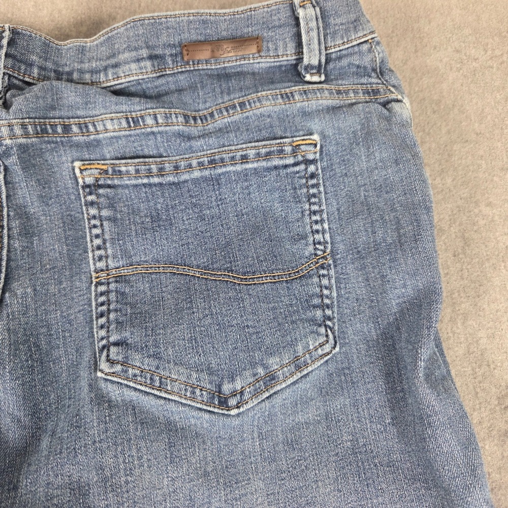 Lee Relaxed Fit Straight Leg Jeans Womens 16 Long Blue Good Stretch Denim - Picture 10 of 14